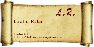 Lieli Rita névjegykártya
